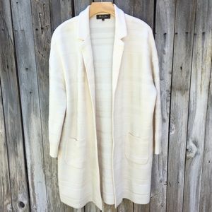 Loro Piana Silk Cotton Open Cardigan Ivory 48